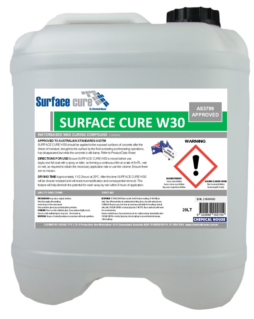 SURFACE CURE W30 - CLASS A (WAX) TYPE 1-D (FUGITIVE DYE)